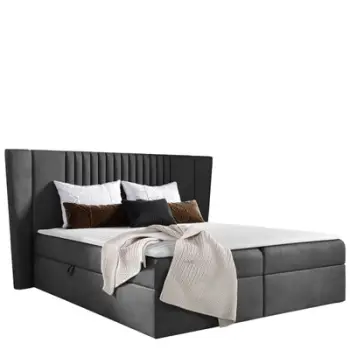 Shtrat kontinental SPARK 200x200 + dyshek, hirtë e errët