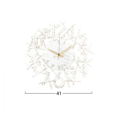 Orë muri metalike e bardhë FH7461 41x41 cm - 2