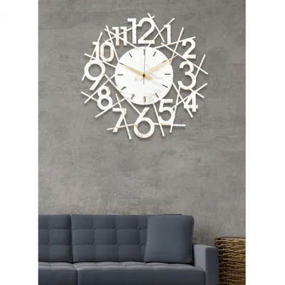 Orë muri metalike e bardhë FH7461 41x41 cm - 3