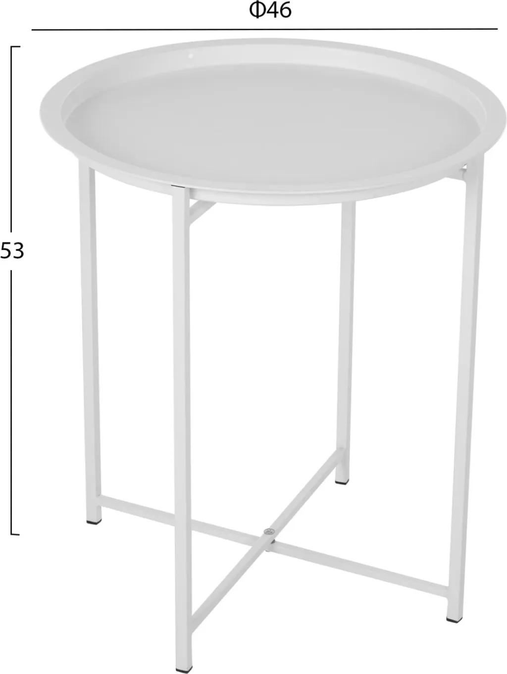 Tavolinë e palosshme metalike gri 46 cm (HM5287.02), gri - 2