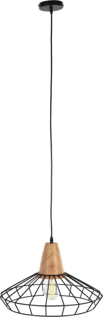 Llambë varëse tavani, metal druri, e zezë, FH4160, Φ39x117H cm