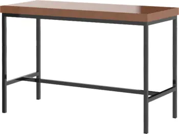 Bazë tavoline metalike e zezë, 110x60x75 cm, dizajn P për sipërfaqe 120x70 cm, FH5821