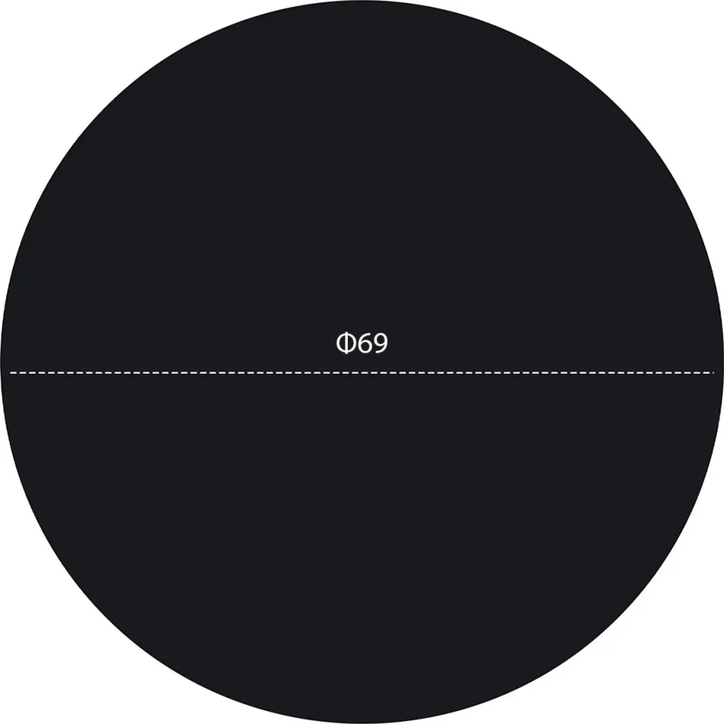 Sipërfaqe tavoline HPL, ngjyrë e zezë, Φ69 cm, trashësi 12mm - 2
