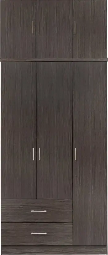 Dollap 3 dyer dhe papafingo me 2 sirtarë Zebrano 90x42x241
