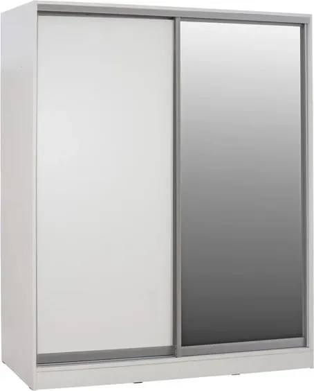 Dollap melamine i bardhë me pasqyrë, FH2437.03, 180x60x210 cm - 3