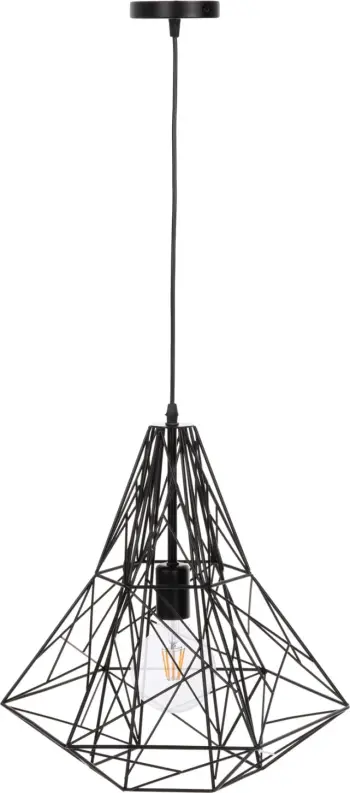 Llambë varëse tavani, kapak metali i zi, FH4068, 40x35x130H cm