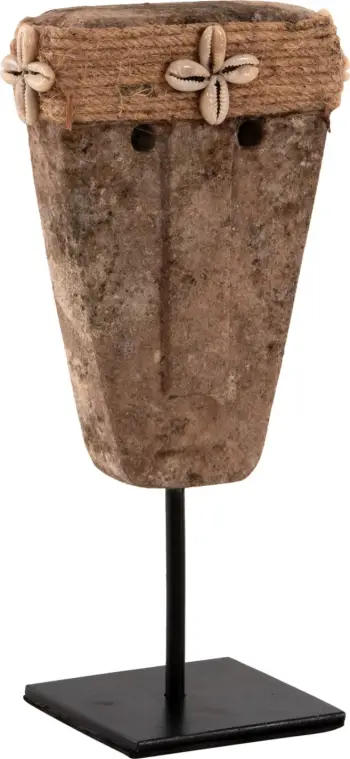 Dekor tavoline fytyrë, FH4315, gur Paras, në mbajtëse metalike të zezë, 7x10x7x21H cm