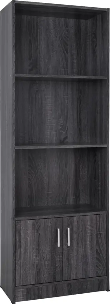 Raft librash melamine, ngjyrë gri, FH2269.01, 60x30x174 cm