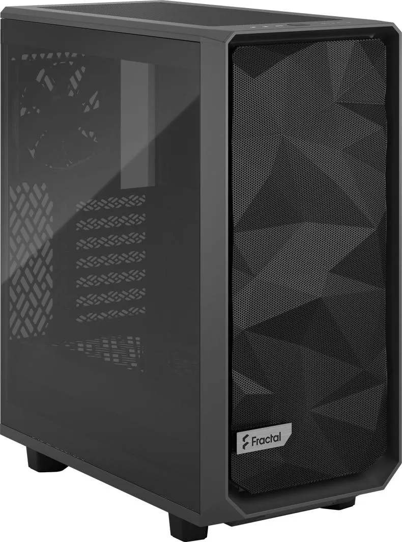 Kasë Fractal Design Meshify 2 Compact TG Light Tint, e hirtë, Midi Tower - 2