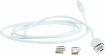 Kabllo magnetik USB 3-në-1 Gembird CC-USB2-AMLM31-1M, 1m, argjendtë