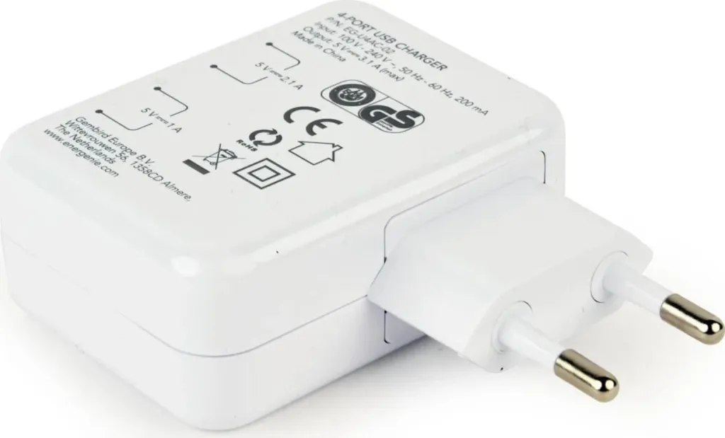 Karikues Gembird me 4 porta USB 3.1, bardhë - 7