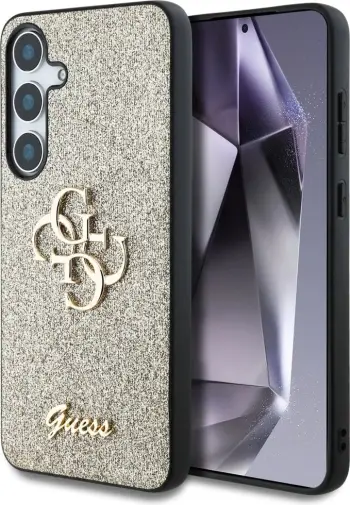 Mbështjellës Guess Fixed Glitter Big 4G Metal Logo për Samsung Galaxy S25, Ari