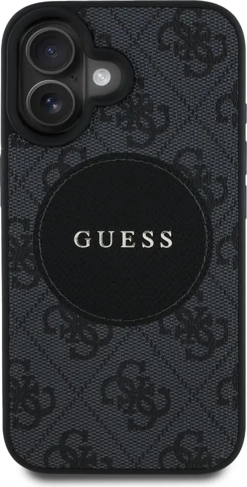 Mbështjellës Guess 4G Circle Classic Logo MagSafe për iPhone 16, i zi - 3