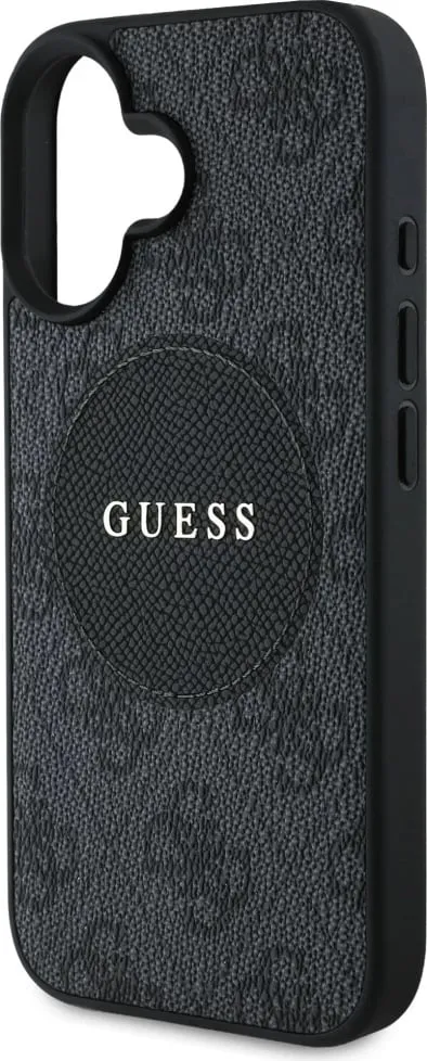 Mbështjellës Guess 4G Circle Classic Logo MagSafe për iPhone 16, i zi - 6