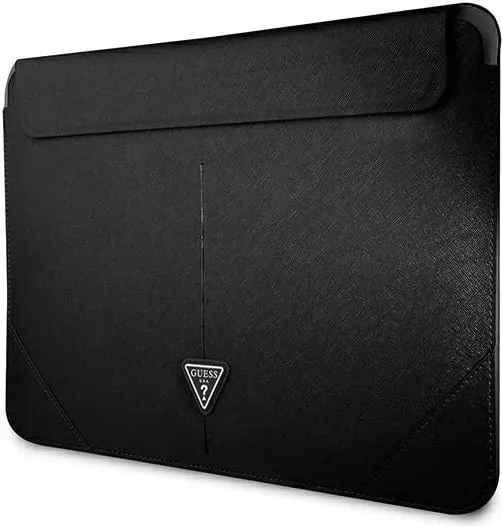 Mbulesë tablet Guess Sleeve GUCS14PSATLK, 13-14", lëkurë Saffiano, e zezë - 2