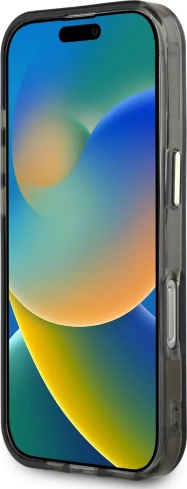 Mbështjellës Guess IML Metal Mountain Logo MagSafe për iPhone 16 Pro Max, zi - 5