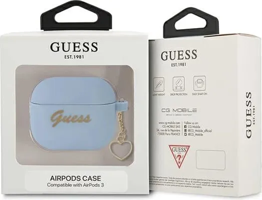Kuti mbrojtëse Guess për AirPods 3, e kaltër - 3
