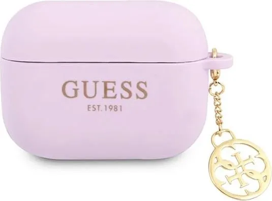 Mbështjellës Guess Charm 4G për AirPods Pro, Violet - 1