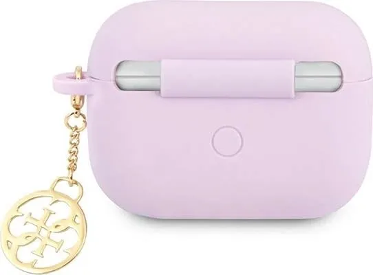 Mbështjellës Guess Charm 4G për AirPods Pro, Violet - 2
