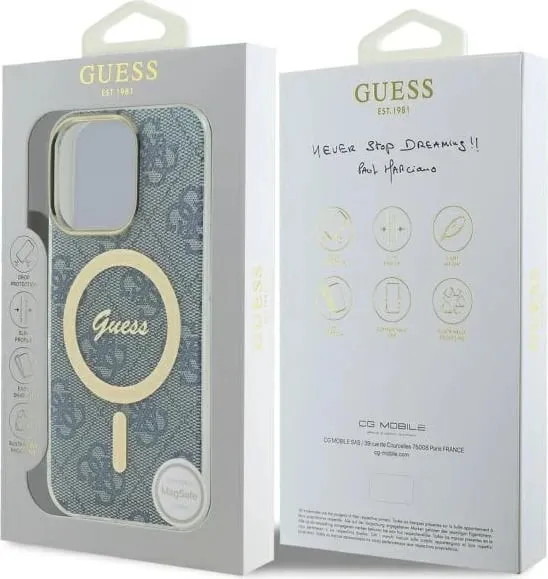 Mbështjellës Guess IML 4G MagSafe për iPhone 16 Pro Max, Blu - 2