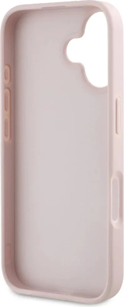 Mbështjellës Guess Grained Big 4G Logo Small Classic Logo për iPhone 16, Rozë - 7