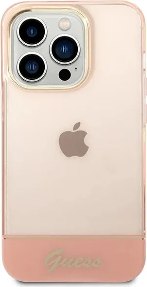 Mbështjellës Guess Translucent për iPhone 14 Pro Max 6.7", Rozë - 2