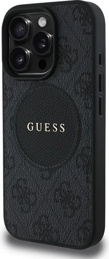 Mbështjellës Guess 4G Circle Classic Logo MagSafe për iPhone 16 Pro Max, zi - 2