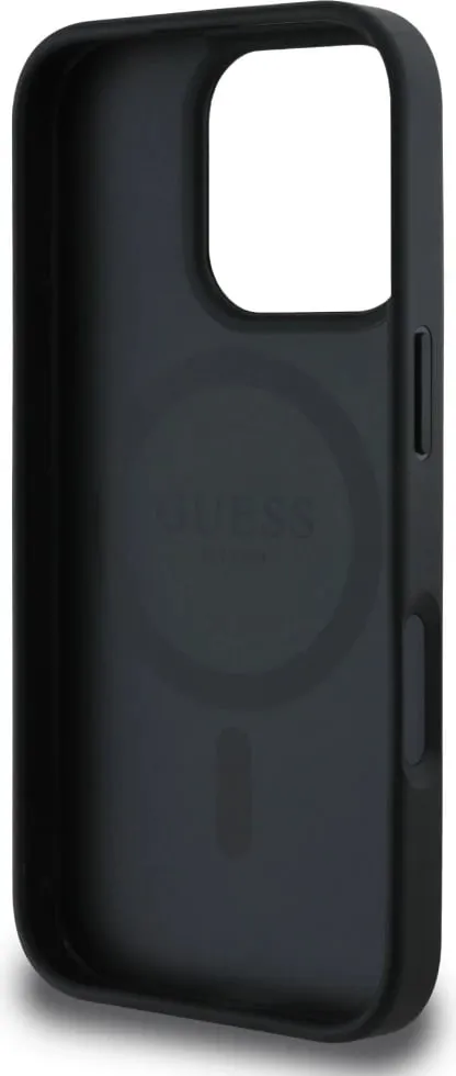 Mbështjellës Guess 4G Circle Classic Logo MagSafe për iPhone 16 Pro Max, zi - 7