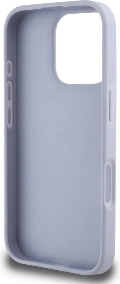 Mbështjellës Guess Hot Stamp 4G Pattern Triangle Metal Logo për iPhone 16 Pro Max, Vjollcë - 7