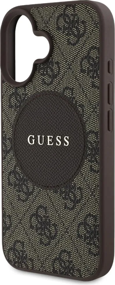 Mbështjellës Guess 4G Circle Classic Logo MagSafe për iPhone 16, Kafe - 6