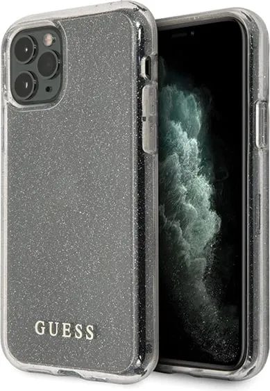 Mbështjellës Guess GUHCN58PCGLSI për iPhone 11 Pro, Glitter, argjend - 1