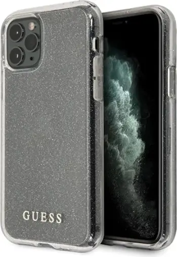 Mbështjellës Guess GUHCN58PCGLSI për iPhone 11 Pro, Glitter, argjend
