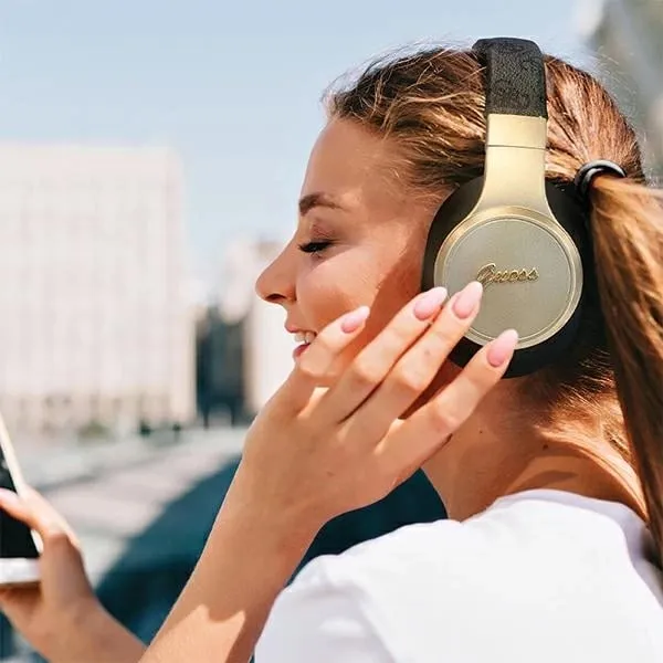 Kufje Bluetooth Guess GUBH604GEMK, on-ear, 32 orë, e zezë - 4