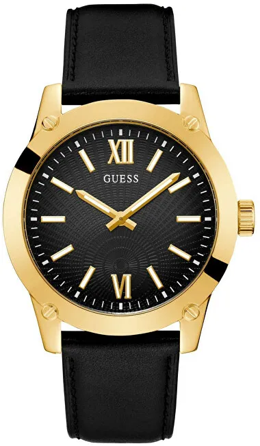 Orë dore për meshkuj Guess Crescent GW0628G2, e zezë - 1
