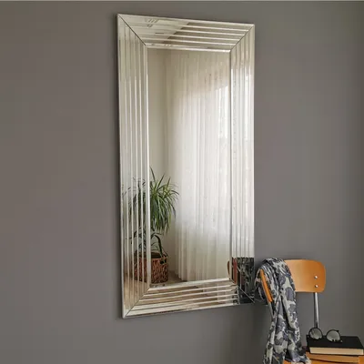 Pasqyrë Hanah Home, A305D, ngjyrë argjendi, 60x100cm - 2