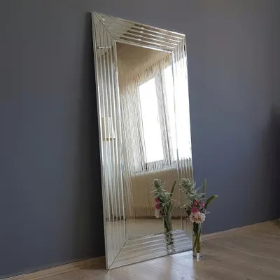 Pasqyrë Hanah Home, A305D, ngjyrë argjendi, 60x100cm - 4