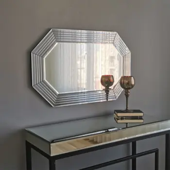 Pasqyrë Hanah Home, A311Y, ngjyrë argjendi, 100x60cm