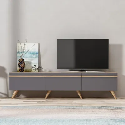 Komodinë për TV Amsterdam, antracit - 2