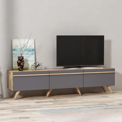 Komodinë për TV Amsterdam, antracit - 3