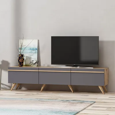 Komodinë për TV Amsterdam, antracit - 4