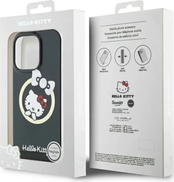 Mbështjellës Hello Kitty IML Fun bow MagSafe për iPhone 16 Pro Max, Zi - 2