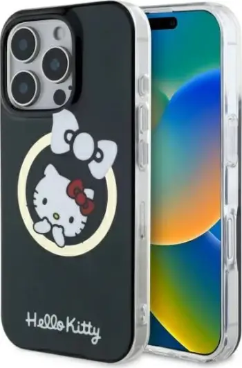 Mbështjellës Hello Kitty IML Fun bow MagSafe për iPhone 16 Pro Max, Zi