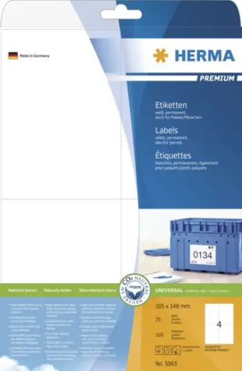 Etiketa Herma Premium, A4, të bardha, 100 copë