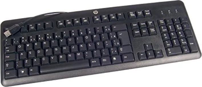 Tastierë HP KEYBOARD, me kabllo, IT, e zezë - 1
