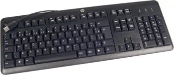 Tastierë HP KEYBOARD, me kabllo, IT, e zezë