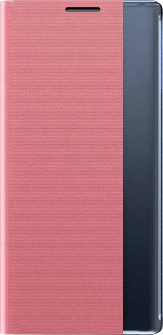 Mbështjellës Hurtel Sleep Case bookcase me smart window për iPhone 13 Pro, rozë - 2
