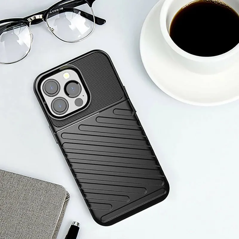 Mbështjellës Hurtel Thunder Case për iPhone 13 Pro, TPU, i zi - 12