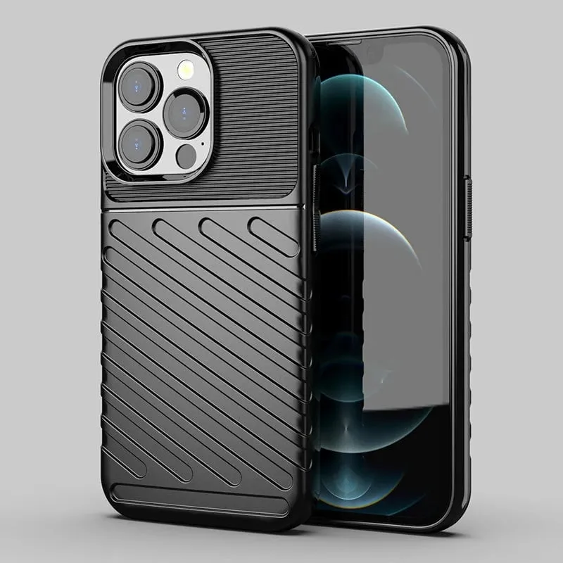 Mbështjellës Hurtel Thunder Case për iPhone 13 Pro, TPU, i zi - 13