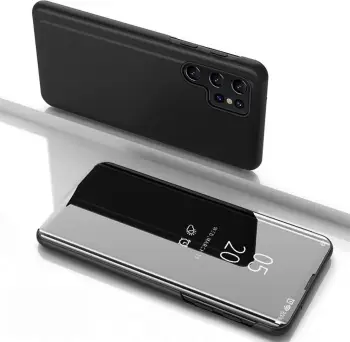 Mbështjellës Hurtel për Samsung Galaxy S25 Ultra Clear View Case, i zi