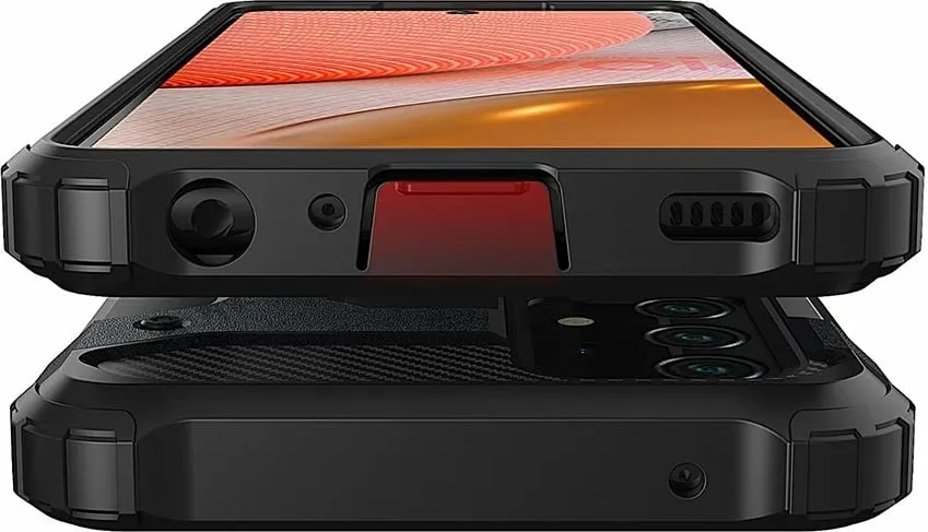 Mbështjellës Hurtel Hybrid Armor për Samsung Galaxy A72, ari - 9